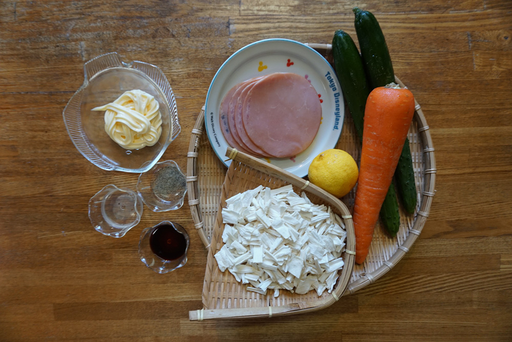かんぴょう（干瓢）サラダ　食材　栃木県　郷土料理　レシピ