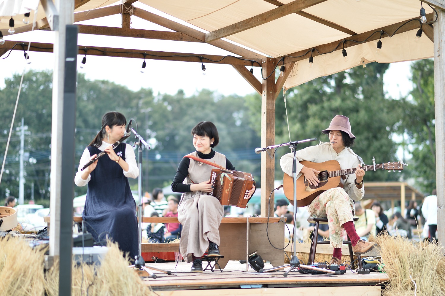 吉田村まつり　マルシェイベント　収穫祭　農食音楽の融合　楽器のセッション